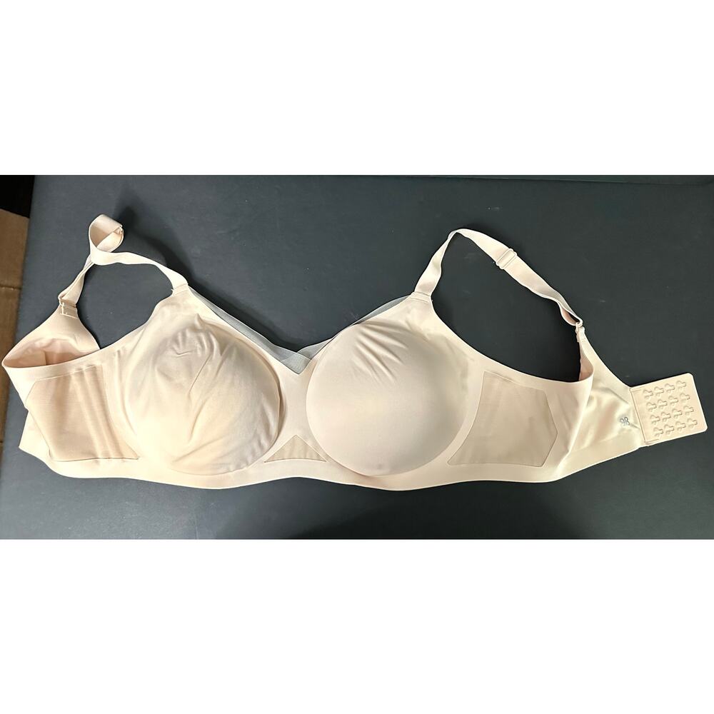 Honey Love Women Bra 1x Beige Crossover T Shirt Wireless Strap Adjustable